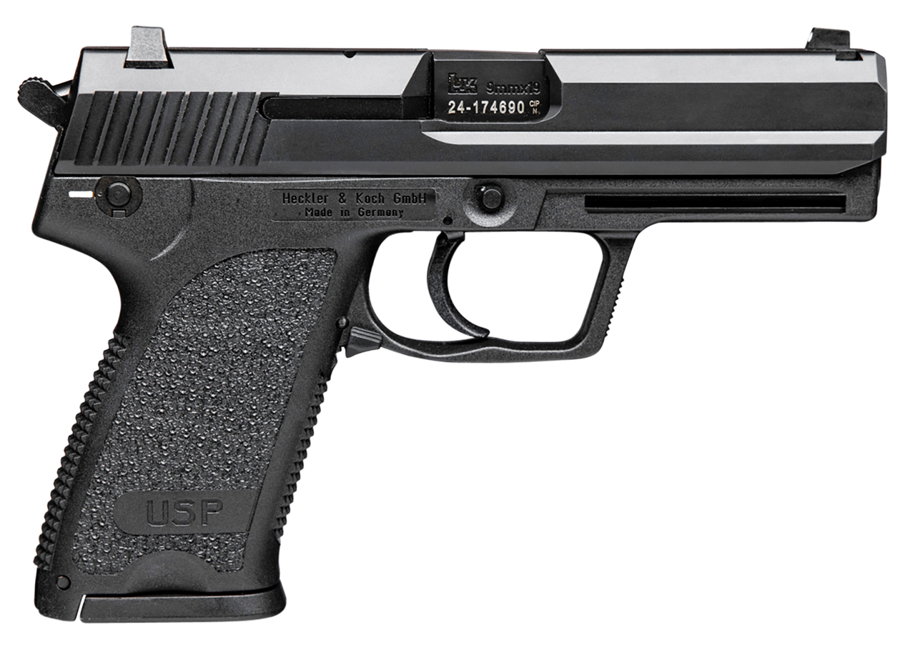 Heckler & Koch USP 9mm Luger Pistol 4.25" Barrel 10+1 Round Black